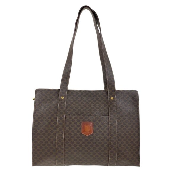 CELINE Vintage Brown Shoulder Bag - Picture 1 of 10